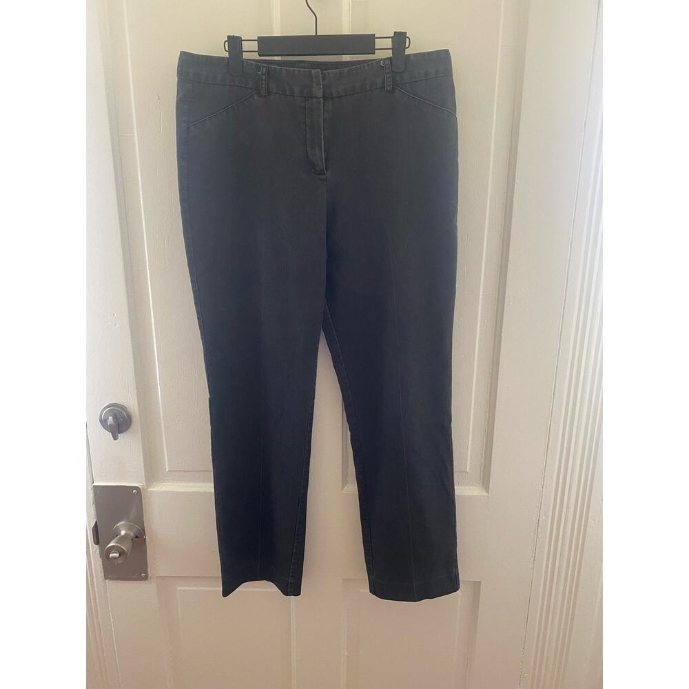 Women’s New Directions Black Trousers Size 12 Belt loops Zipper and Button - Picture 1 of 6